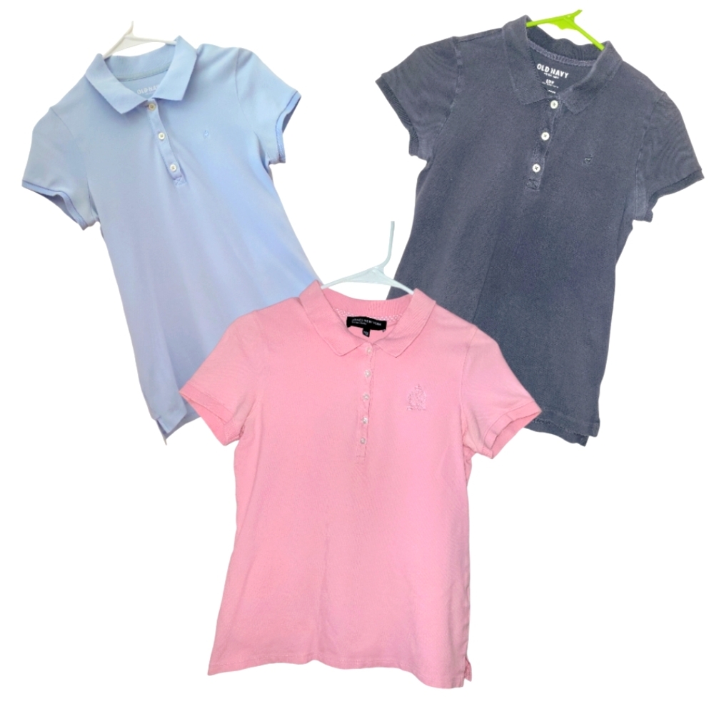 Bundle of 3 pk Old Navy/Jones New York polo shirts, S Petite,  GUC